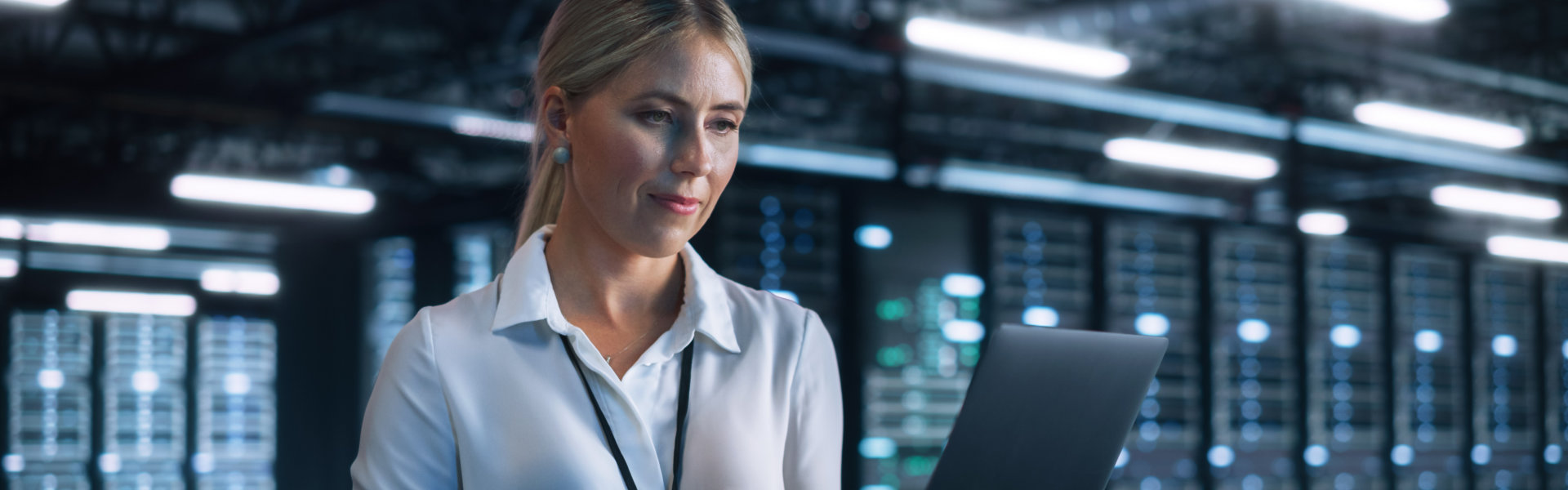 woman using laptop